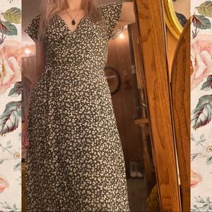 Long Green Floral Dress
